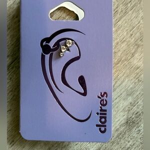 Claire's Silver Clear Rhinestone Ear Crawler